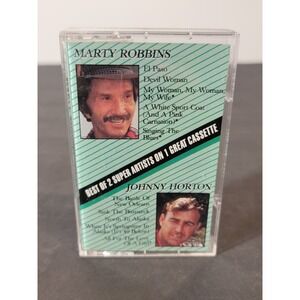 Marty Robbins Johnny Horton Best of 2 Super Artists Cassette 1987 K-Tel